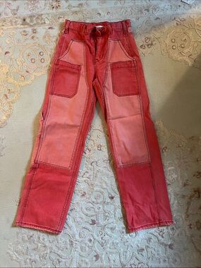 BDG Red Patchwork Carpenter Jeans